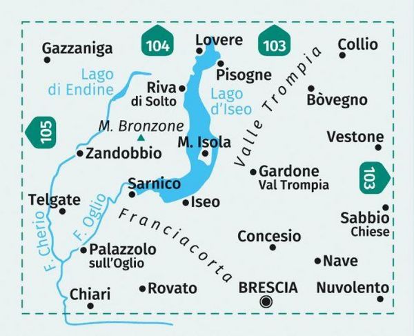 Produktbild: KOMPASS Wanderkarte 106 Lago d'Iseo, Valle Trompia, Franciacorta 1:50.000