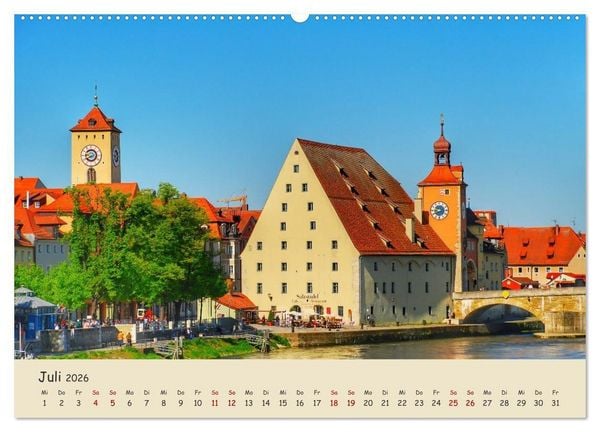 Produktbild: Regensburg. Du bist so sch&ouml;n (hochwertiger Premium Wandkalender 2026 DIN A2 quer), Kunstdruck in Hochglanz