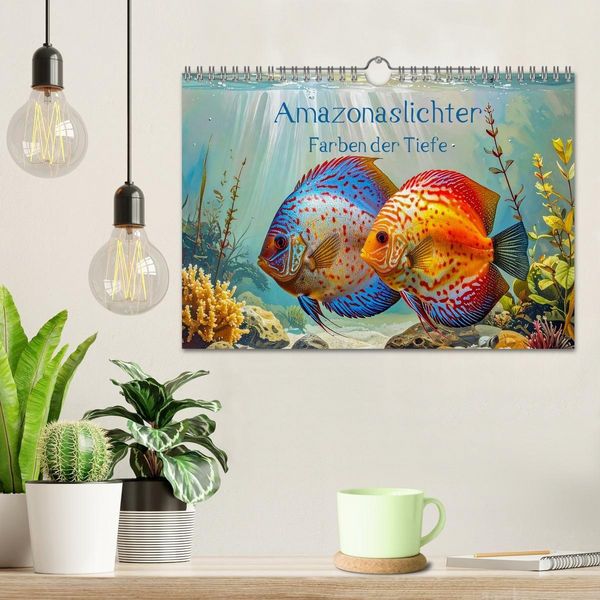 Produktbild: Amazonaslichter. Farben der Tiefe (Wandkalender 2026 DIN A4 quer), CALVENDO Monatskalender