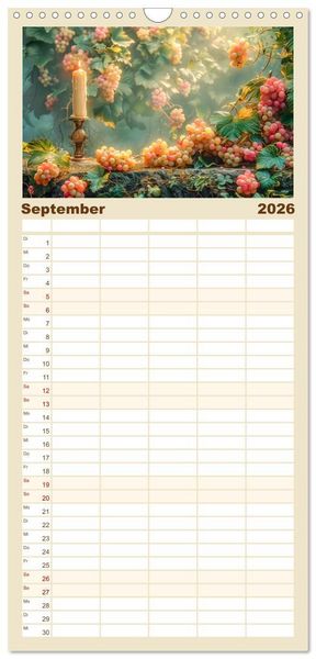 Produktbild: Familienplaner 2026 - Der Weingenie&szlig;er mit 5 Spalten (Wandkalender, 21 x 45 cm) CALVENDO