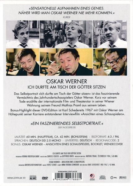 Produktbild: Oskar Werner - Ich durfte am Tisch der G&ouml;tter sitzen