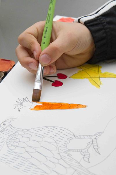 Produktbild: da Vinci Pinsel Fit f&uuml;r Schule und Hobby, elastische Synthetik, gr&uuml;n, flach, Serie 374 Gr. 8
