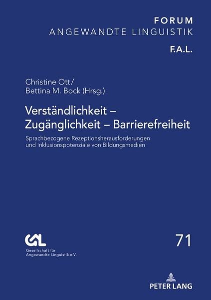 Produktbild: Verst&auml;ndlichkeit &ndash; Zug&auml;nglichkeit &ndash; Barrierefreiheit