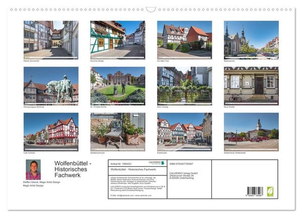 Produktbild: Wolfenb&uuml;ttel - Historisches Fachwerk (Wandkalender 2026 DIN A2 quer), CALVENDO Monatskalender