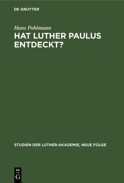 Produktbild: Hat Luther Paulus Entdeckt?