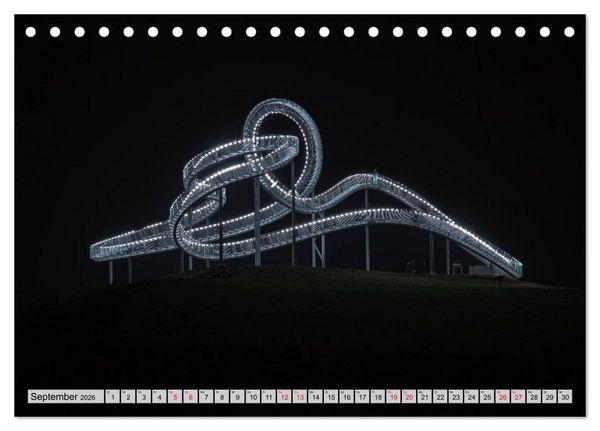 Produktbild: Es wird Nacht in Duisburg (Tischkalender 2026 DIN A5 quer), CALVENDO Monatskalender