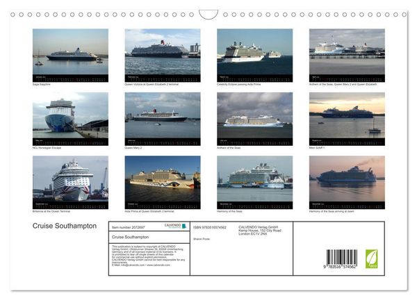 Produktbild: Cruise Southampton (Wall Calendar 2026 DIN A3 landscape), CALVENDO 12 Month Wall Calendar