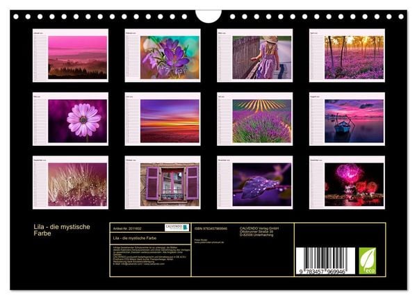 Produktbild: Lila - die mystische Farbe (Wandkalender 2026 DIN A4 quer), CALVENDO Monatskalender