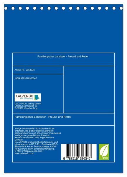 Produktbild: Familienplaner Landseer - Freund und Retter (Tischkalender 2026 DIN A5 hoch), CALVENDO Monatskalender