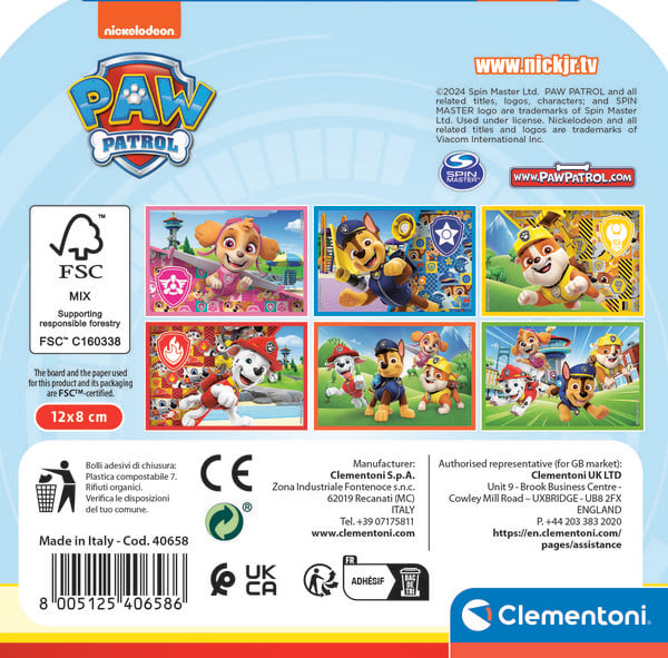 Produktbild: W&uuml;rfelpuzzle PAW PATROL 6 Teile