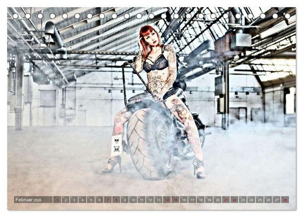 Produktbild: Motorr&auml;der und Sexy Girls (Tischkalender 2026 DIN A5 quer), CALVENDO Monatskalender