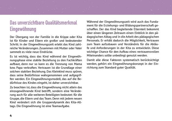 Produktbild: Eingew&ouml;hnung in der Kita. Vom Modell zur Praxis