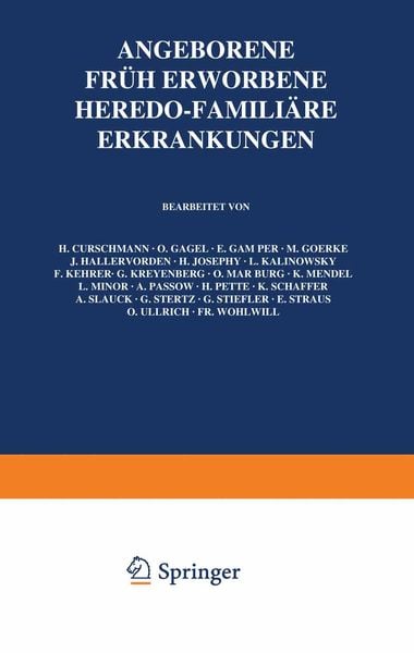 Produktbild: Angeborene, fr&uuml;h erworbene, heredo-famili&auml;re Erkrankungen