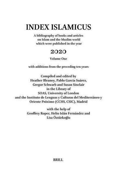 Produktbild: Index Islamicus Volume 2020 Volume 1