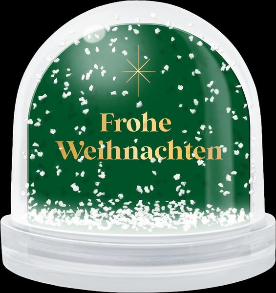 Produktbild: Weihnachtswunderland, Schneekugel gro&szlig; zum Selbstgestalten: Frohe Weihnachten / Nussknacker