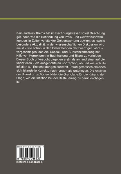 Produktbild: Kapitalerhaltung, Geldentwertung und Gewinnbesteuerung