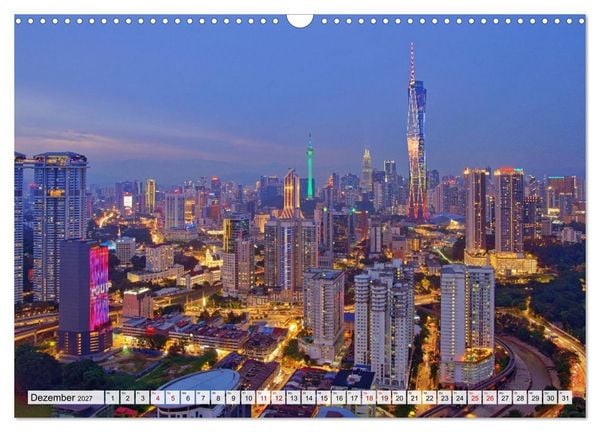 Produktbild: Bangkok und Kuala Lumpur - Megast&auml;dte Asiens (Wandkalender 2027 DIN A3 quer), CALVENDO Monatskalender