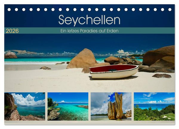 Produktbild: Seychellen - Ein letztes Paradies auf Erden (Tischkalender 2026 DIN A5 quer), CALVENDO Monatskalender