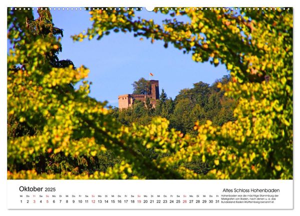 Deutschlands Burgen - eindrucksvolle Ruinen (Wandkalender 2025 DIN A2 quer), CALVENDO Monatskalender