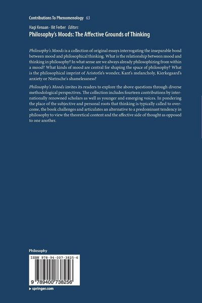 Produktbild: Philosophy's Moods: The Affective Grounds of Thinking