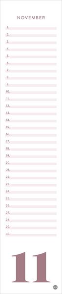 Produktbild: Geburtstagskalender neutral Langplaner mini