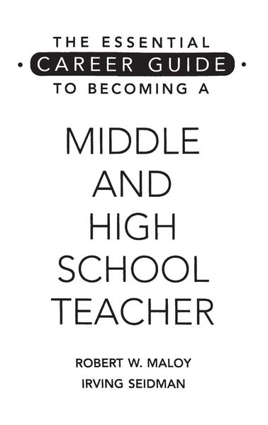 Produktbild: The Essential Career Guide to Becoming a Middle and High School Teacher