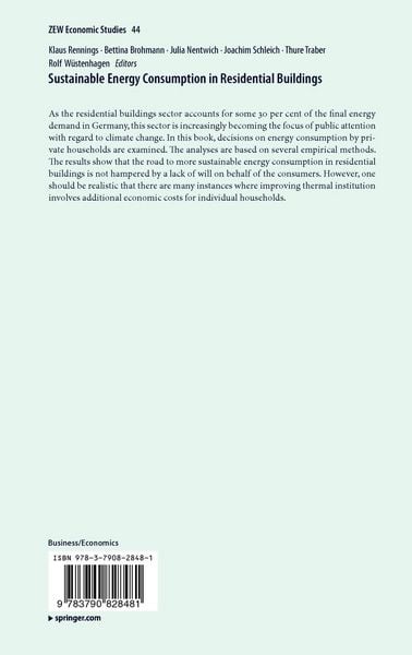 Produktbild: Sustainable Energy Consumption in Residential Buildings