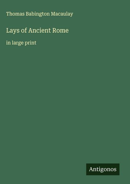 Produktbild: Lays of Ancient Rome