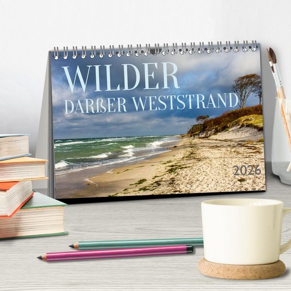 Produktbild: Wilder Dar&szlig;er Weststrand (Tischkalender 2026 DIN A5 quer), CALVENDO Monatskalender