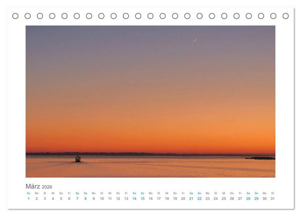 Produktbild: Kurs Nord - mit dem Postschiff (Tischkalender 2026 DIN A5 quer), CALVENDO Monatskalender