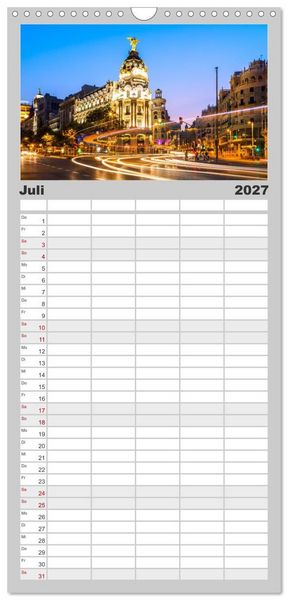 Produktbild: Familienplaner 2027 - Weltst&auml;dte - Iconic world cities mit 5 Spalten (Wandkalender, 21 x 45 cm) CALVENDO