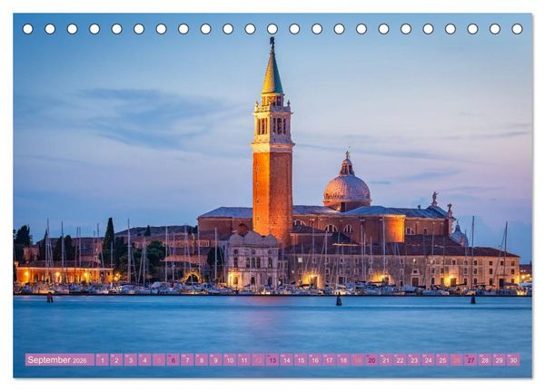 Produktbild: Venedig - Magische Lagunenstadt (Tischkalender 2026 DIN A5 quer), CALVENDO Monatskalender