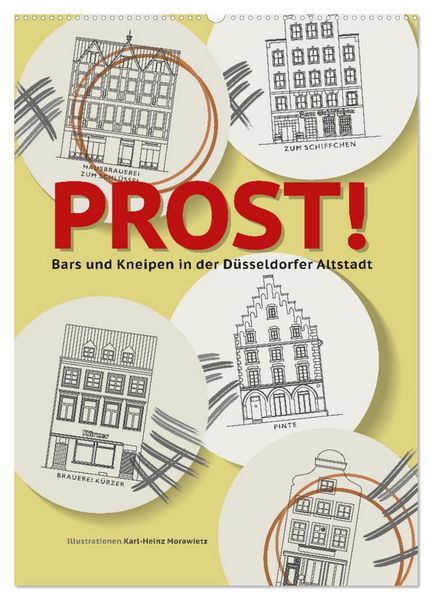 Produktbild: PROST! Bars und Kneipen in der D&uuml;sseldorfer Altstadt (Wandkalender 2026 DIN A2 hoch), CALVENDO Monatskalender