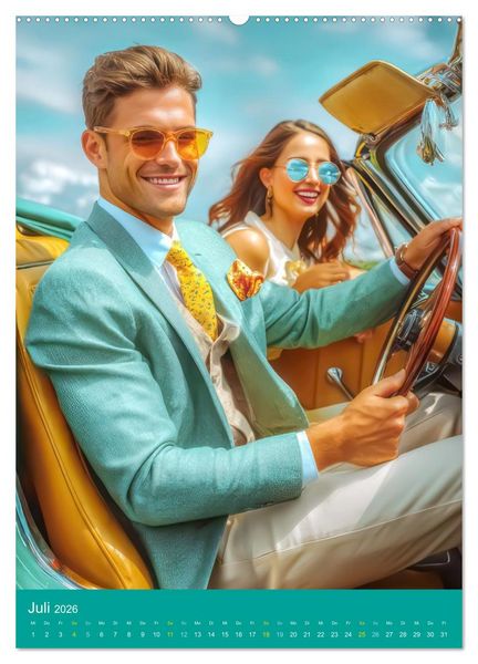 Produktbild: Superreiche - Dandyhafte Eleganz im Retro-Look (Wandkalender 2026 DIN A2 hoch), CALVENDO Monatskalender