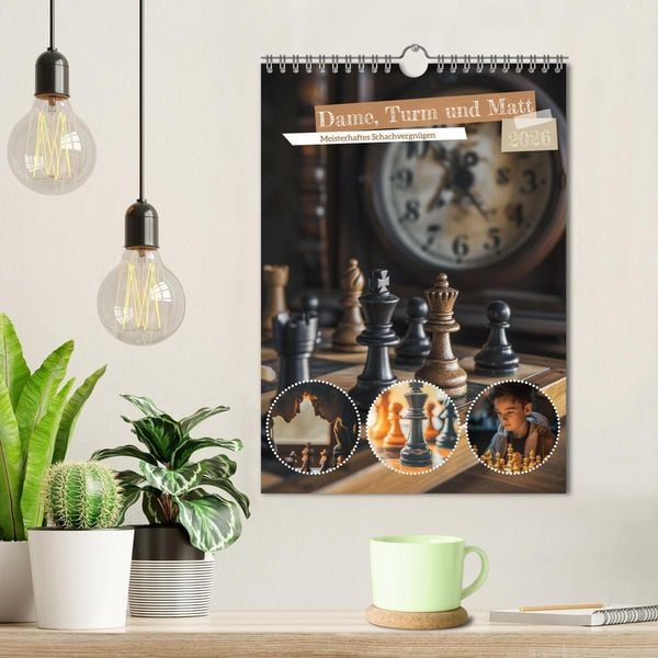 Produktbild: Dame, Turm und Matt (Wandkalender 2026 DIN A4 hoch), CALVENDO Monatskalender