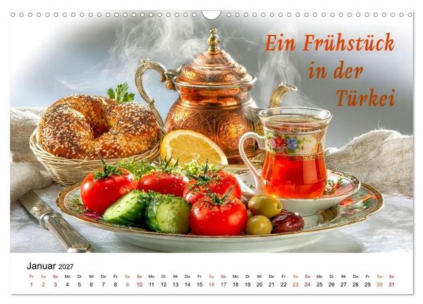 Produktbild: Fr&uuml;hst&uuml;cksreise durch Europa (Wandkalender 2027 DIN A3 quer), CALVENDO Monatskalender
