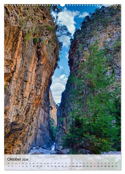 Produktbild: Naturerlebnis Samaria Schlucht auf Kreta (Wandkalender 2026 DIN A2 hoch), CALVENDO Monatskalender