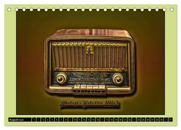 Produktbild: RADIO LEGENDEN (Tischkalender 2026 DIN A5 quer), CALVENDO Monatskalender