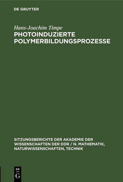 Produktbild: Photoinduzierte Polymerbildungsprozesse