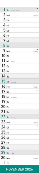 Produktbild: Streifenplaner MINT 2026 - Streifenkalender - Wandplaner - Küchen-Kalender - 11,3x49,5