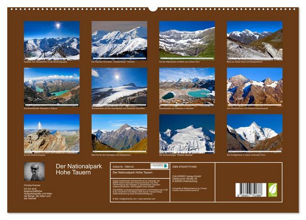 Produktbild: Der Nationalpark Hohe Tauern (hochwertiger Premium Wandkalender 2026 DIN A2 quer), Kunstdruck in Hochglanz