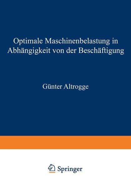 Produktbild: Optimale Maschinenbelastung in Abh&auml;ngigkeit von der Besch&auml;ftigung