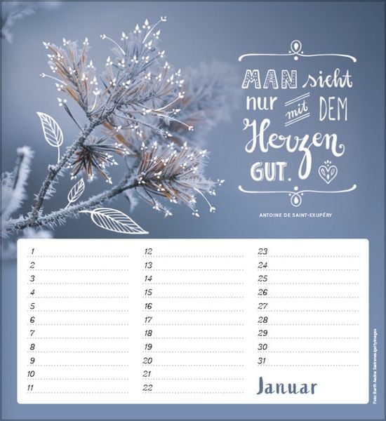 Produktbild: Geburtstagskalender Im herzen barfu&szlig;