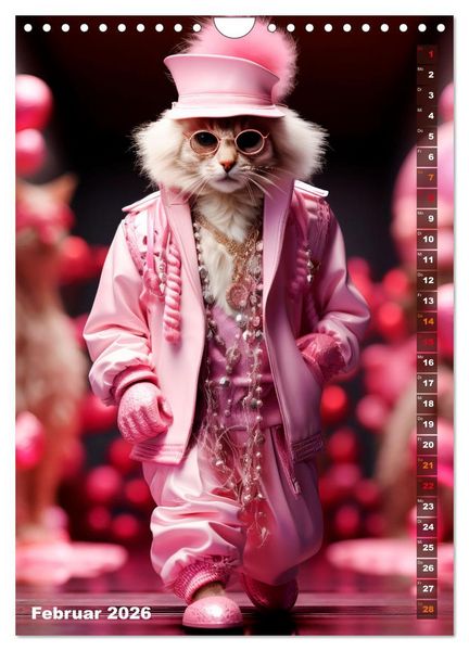 Produktbild: Stylische Katzen (Wandkalender 2026 DIN A4 hoch), CALVENDO Monatskalender