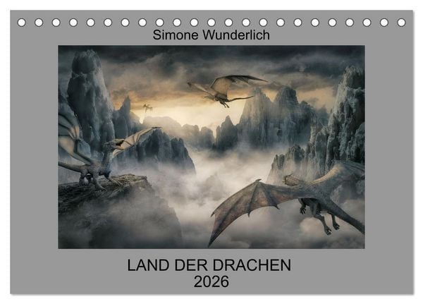 Land der Drachen (Tischkalender 2026 DIN A5 quer), CALVENDO Monatskalender