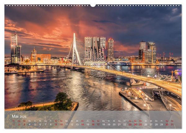 Produktbild: Rotterdam - Die heimliche Hauptstadt der Niederlande (Wandkalender 2026 DIN A2 quer), CALVENDO Monatskalender