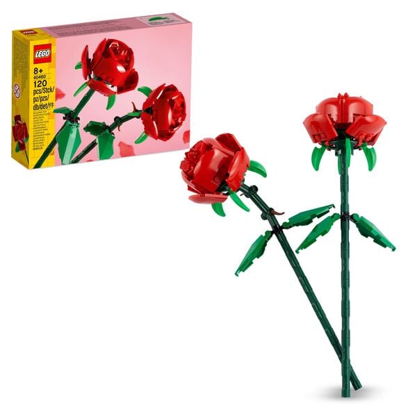 LEGO Rosen Set, künstliche rote Blumen, Set aus Botanik Kollektion 40460