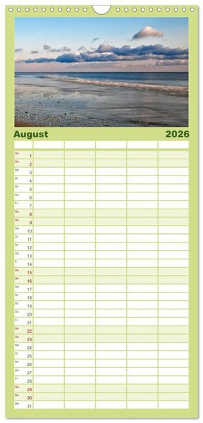 Produktbild: Familienplaner 2026 - Die Insel R&ouml;m&ouml; mit 5 Spalten (Wandkalender, 21 x 45 cm) CALVENDO
