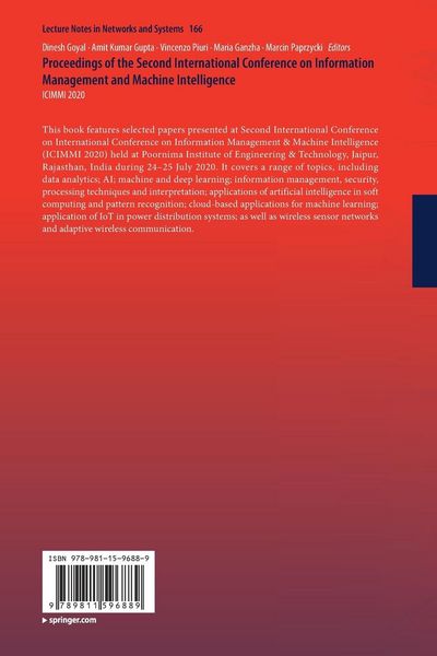Produktbild: Proceedings of the Second International Conference on Information Management and Machine Intelligence