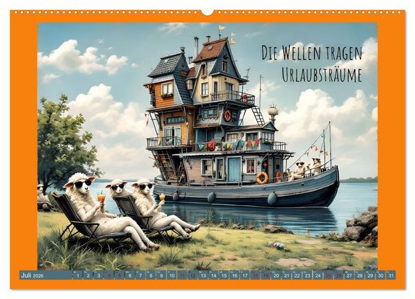 Produktbild: Meergeflunkert (Wandkalender 2026 DIN A2 quer), CALVENDO Monatskalender